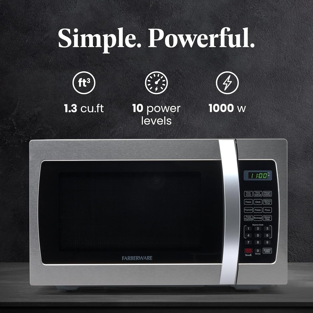 Farberware Countertop Microwave 1000 Watts, 1.3 Cu. Ft. - Microwave Oven