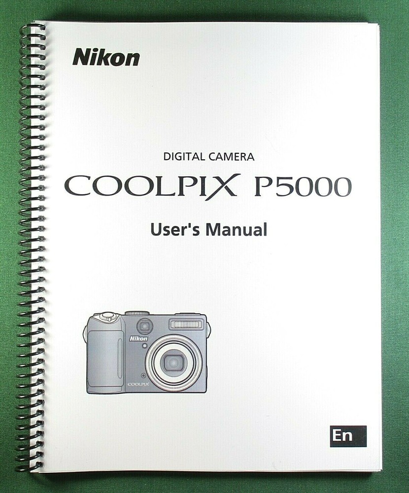 Nikon CoolPix P5000 User's / Instruction Manual: 127 Pages & Protective Covers