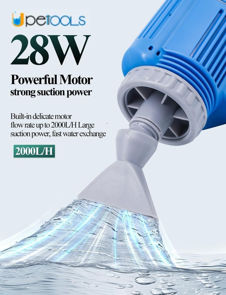 - Electric Automatic Removable Vacuum Water Changer Sand Algae Cleaner Filter...