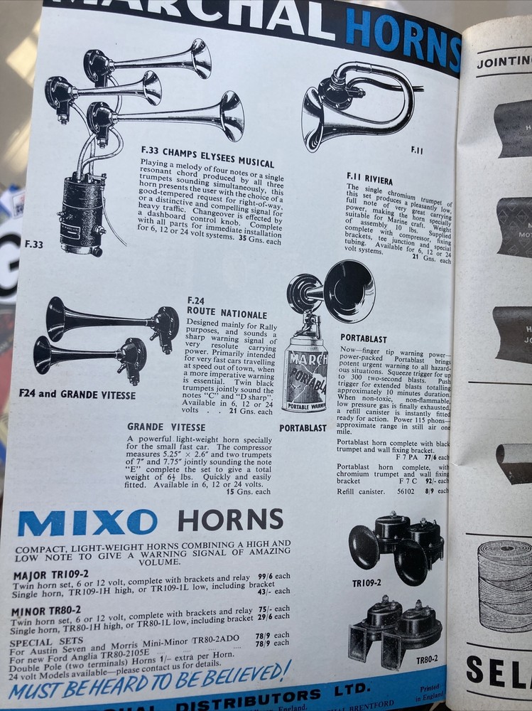 Selaho Garage M/cycle Motor Components Tools Accessories Catalogue 1950’s