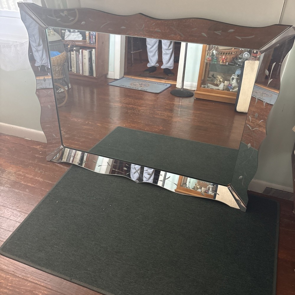 antique wall mirror vintage rectangle