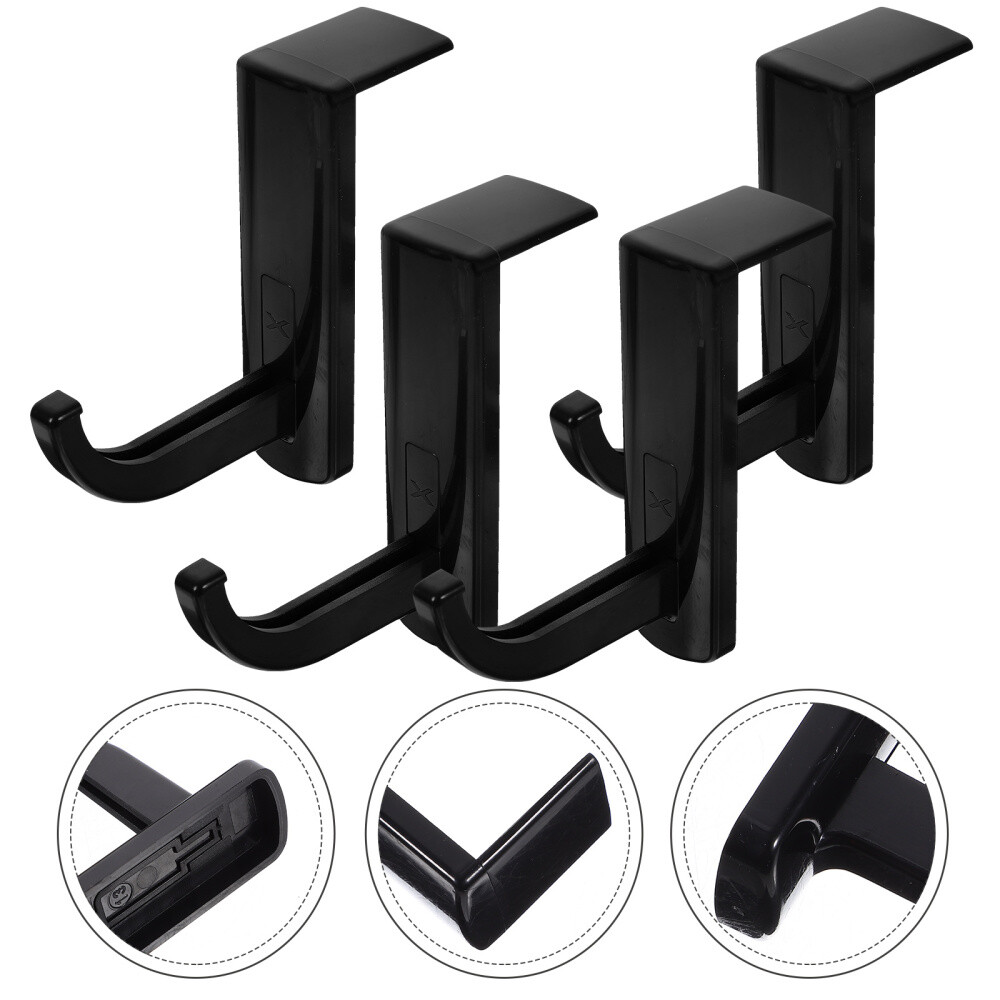 4 Pcs Computer Headset Holder Desk Headphone Hanger Under Desk Hook