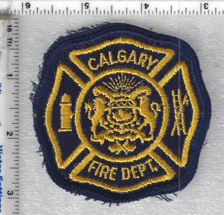 Calgary Fire Dept. (Alberta, Canada) Blue/Yellow Uniform Take-Off Shoulder Patch
