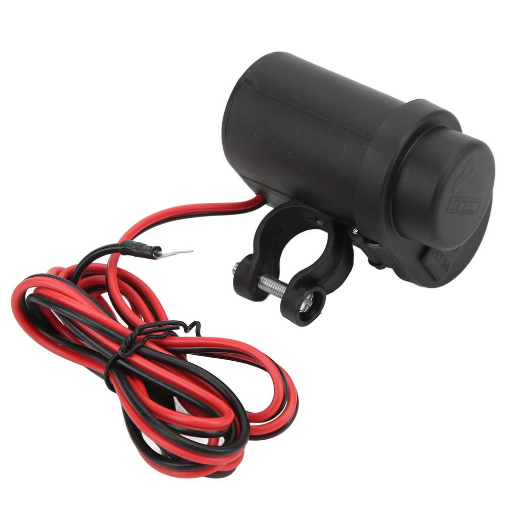 Motorcycle Dual USB Charger Multifunctional Cigarette Lighter Socket DC12‑24V