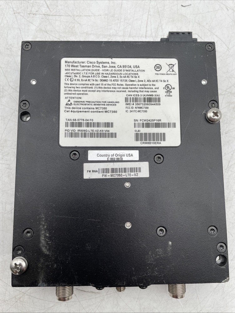 CISCO IR809G * No Adapter*
