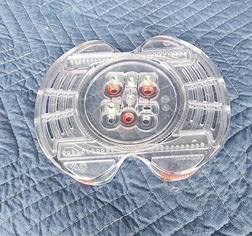 Burton Elevator Riser Plate For Snowboard Bindings Clear