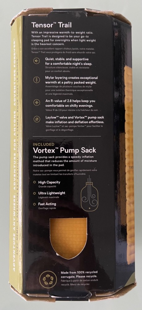 Nemo Tensor Trail Insulated  Sleeping Pad Regular Ultralight *NEW*