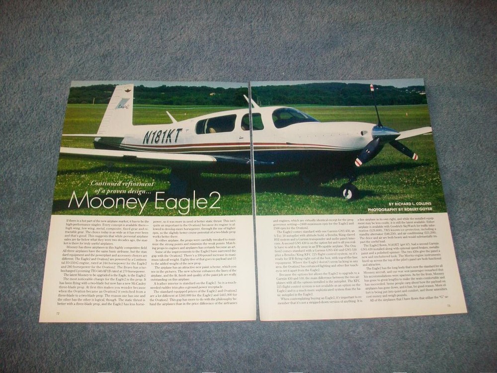 2001 Mooney Eagle2 M20S Persona Aircraft Article "Continued Refinement..."