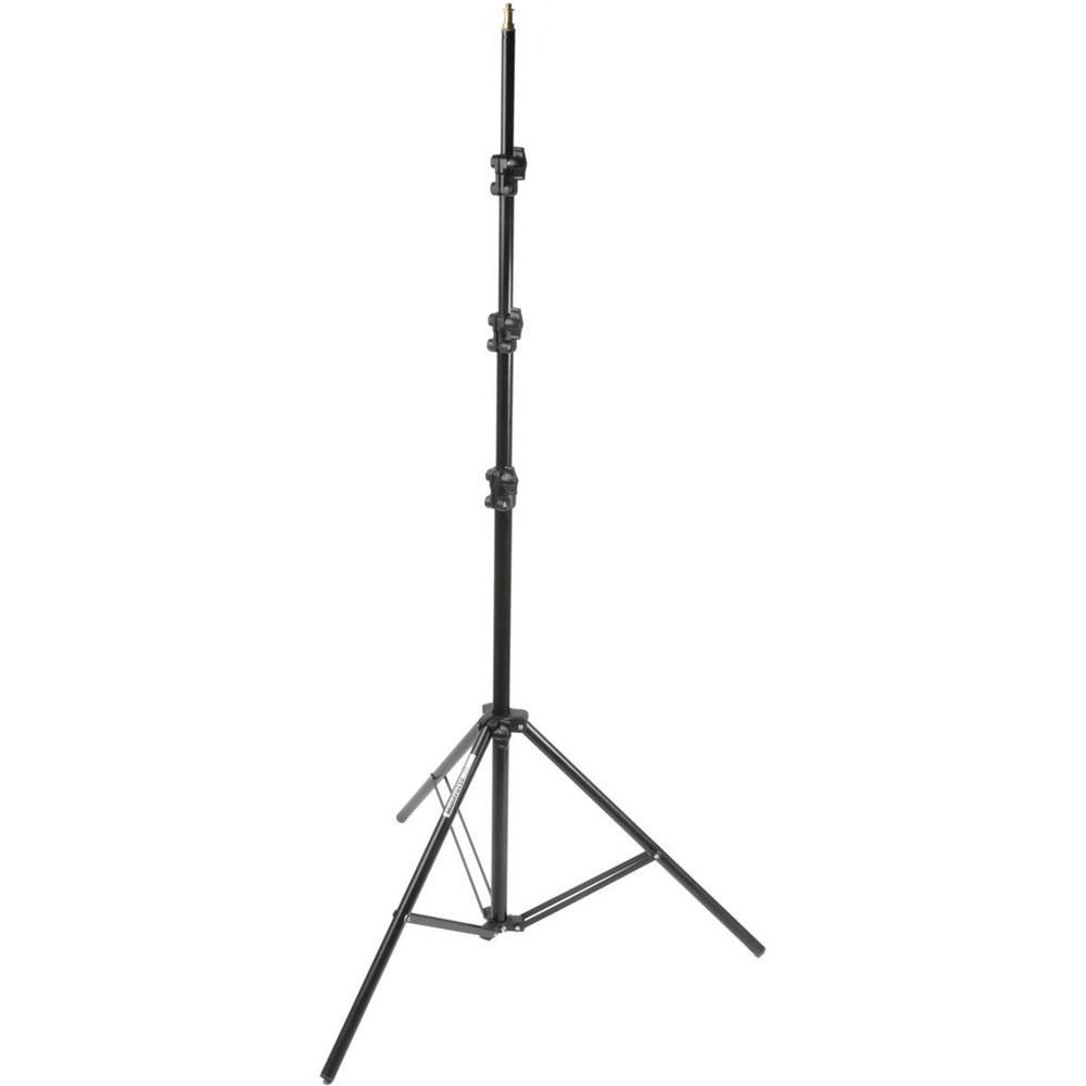 Manfrotto 11' Basic Lightstand, 5/8 Stud with 1/4"x20 Tip, Black. (#368B)