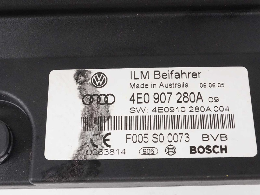 2004 - 2010 Audi A8 D3 Power Supply Board Control Module Unit 4E0907280a Oem