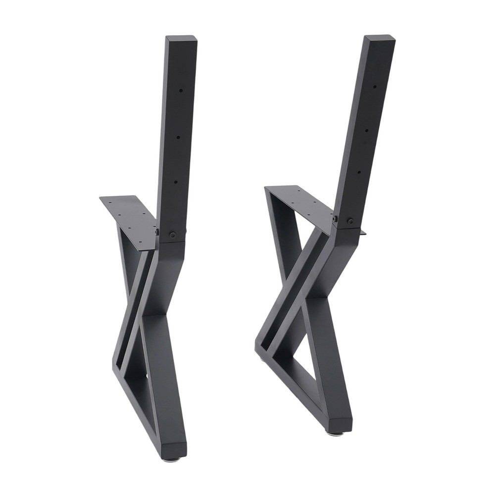 Bench Legs, 2PCS Bench Legs, Z-Shaped Bench Legs with Backrest Bracket