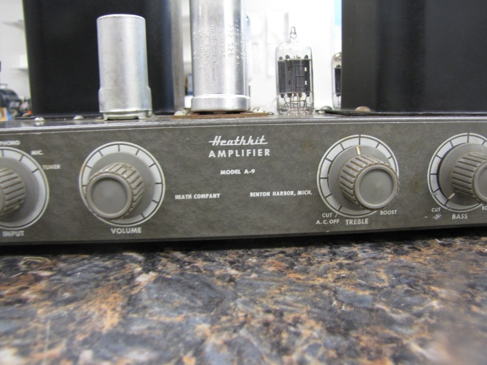 Vintage Heathkit Heath Amplifier A-9 HTF -Powers On- NA46