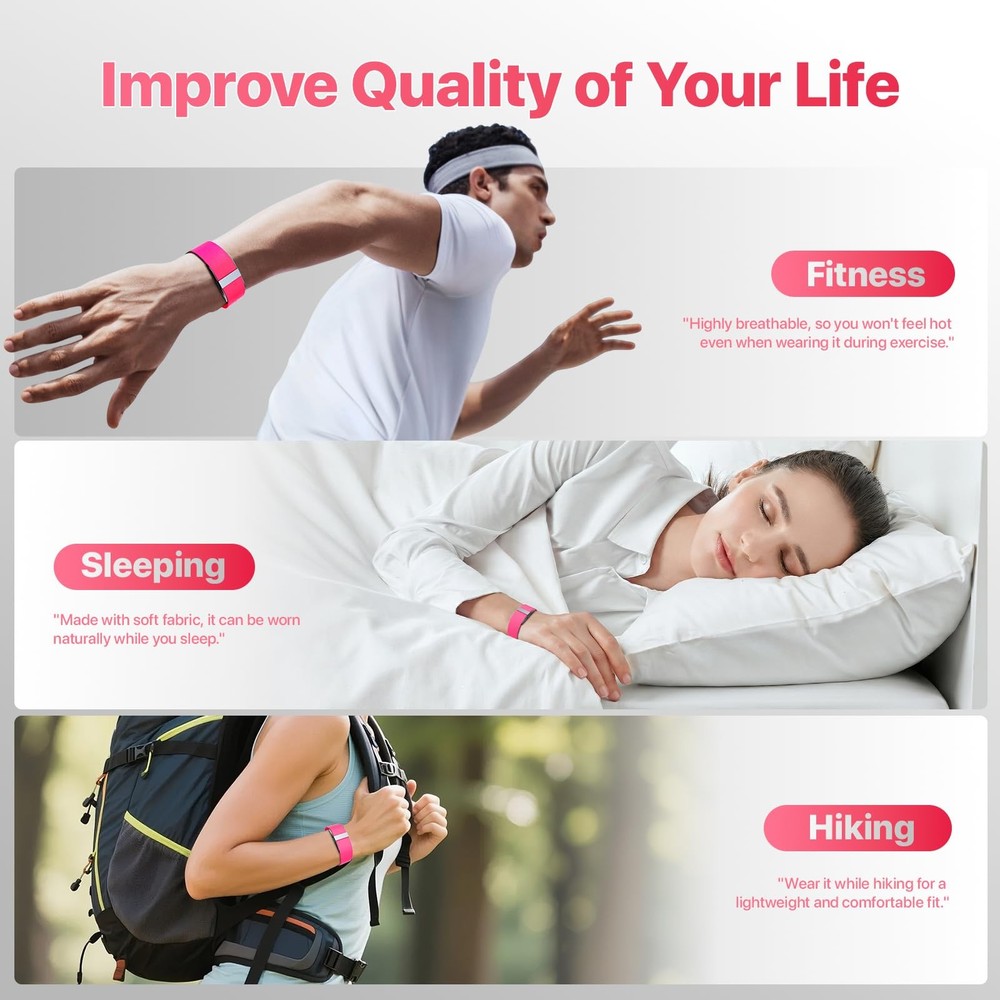 3 Pack Nylon Replacement Strap Compatible with Hume Band - Breathable & Sweat...