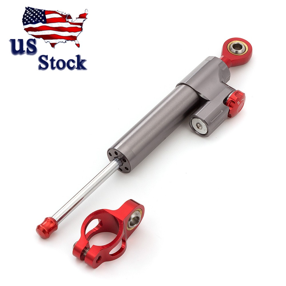 Steering Damper Universal Adjustable Motorcycle Gray Steering Damper Stabilizer