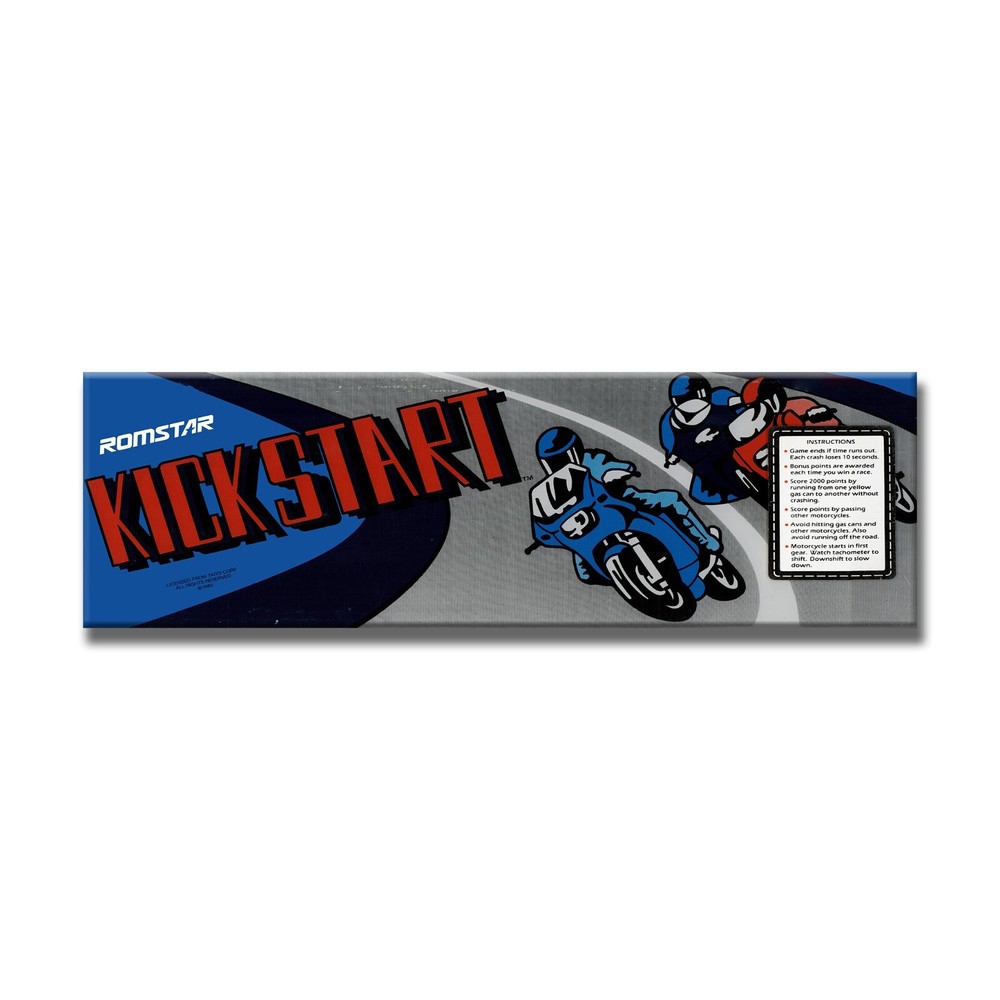 Kick Start Premium Arcade Marquee Restoration Backlit Sign Insert
