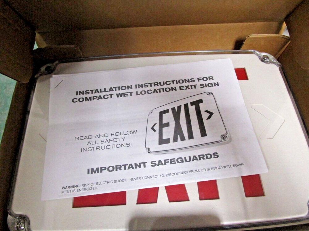 Tamlite Red Led White Exit Sign EZXTEU2RWEM-RC