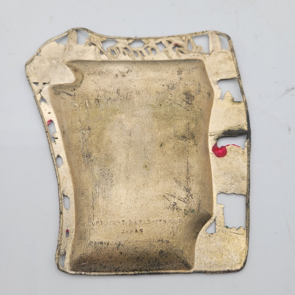 Arkansas State Shaped Ashtray Metal