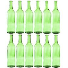 Green Wine Bottles, 750 ml Capacity (Pack of 12)
