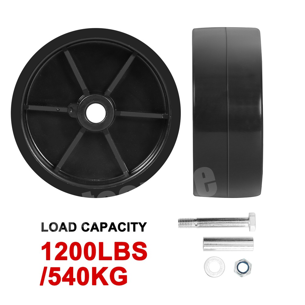 6" Replacement Boat Trailer Marine Jack Wheel Caster W/ Bolt Bushing 1200LBS US