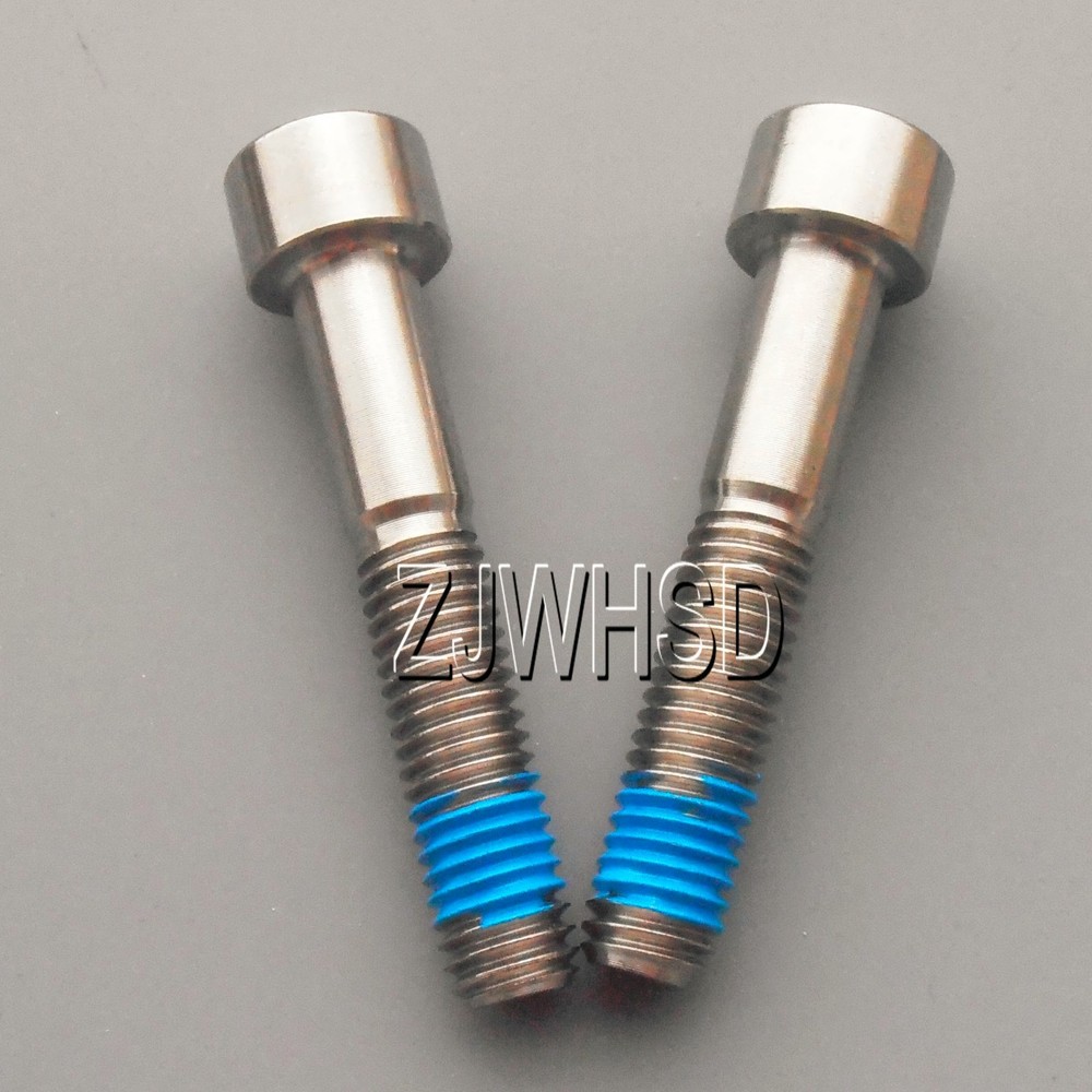 2pcs M8 x 45 Ti tanium Screw Bolt Allen hex Socket Cap head with ThreadLocker