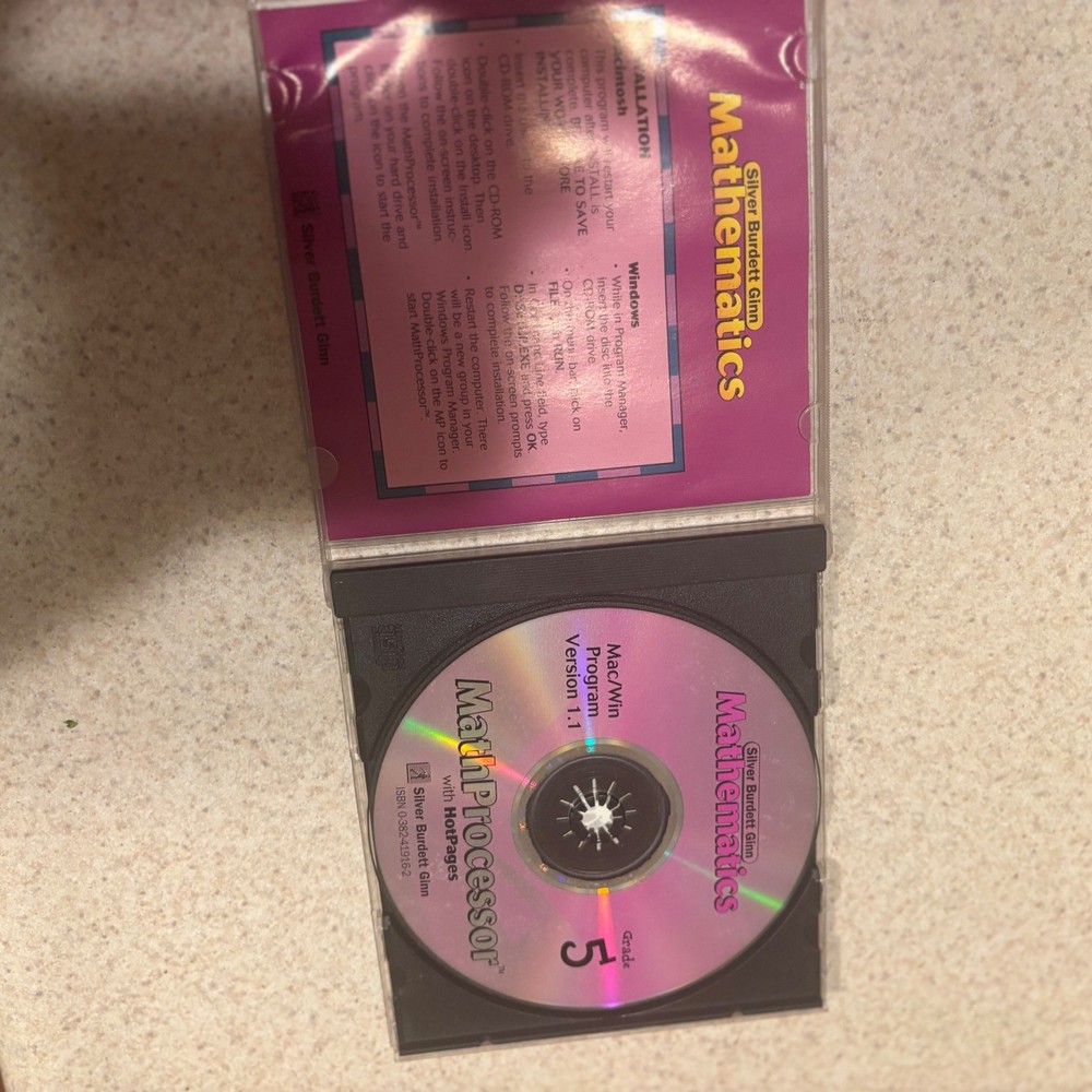 Silver Burdett Ginn Mathematics MathProcessor Grade 5 CD-ROM 1998 Mac Win V1.1