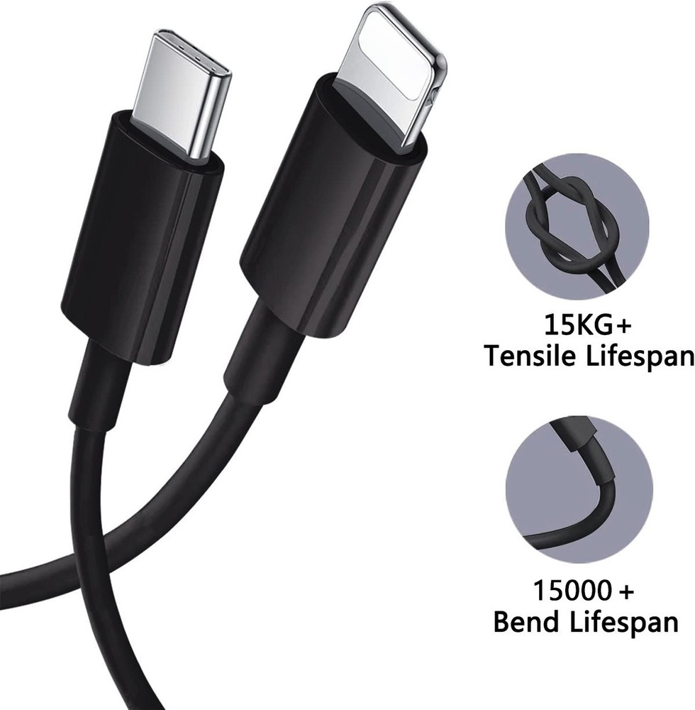2 Pack USB-C to IPhone Cable Fast Charge Type C Charging Cord Rapid Sync Charger