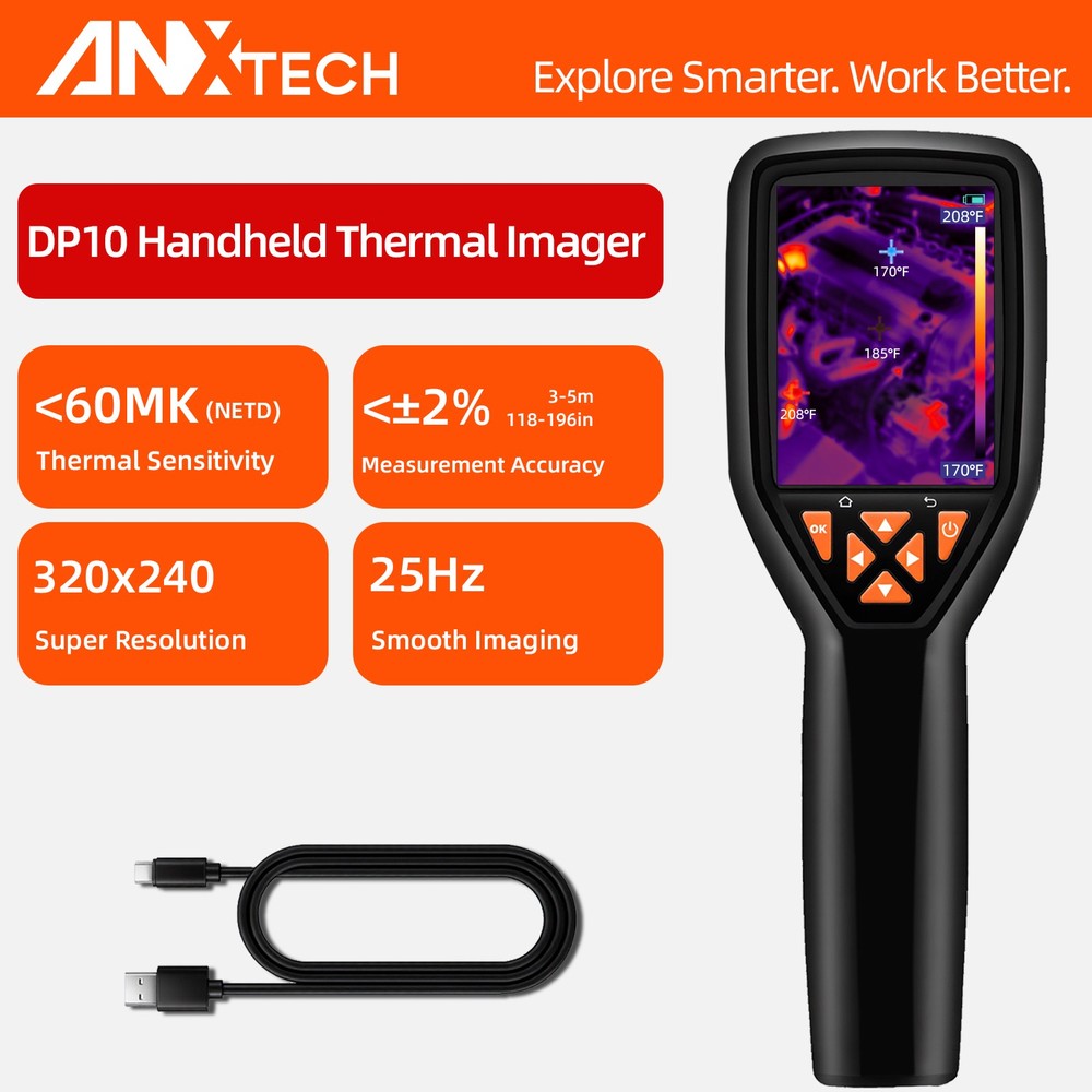 Handheld Infrared Thermal Temperature Imaging Camera TISR Resolution 320x240