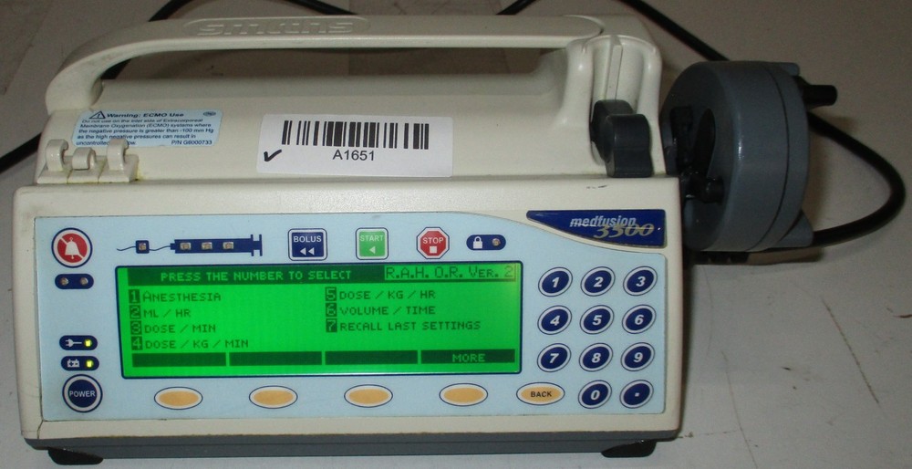 Smiths Medfusion 3500 Infusion Pump