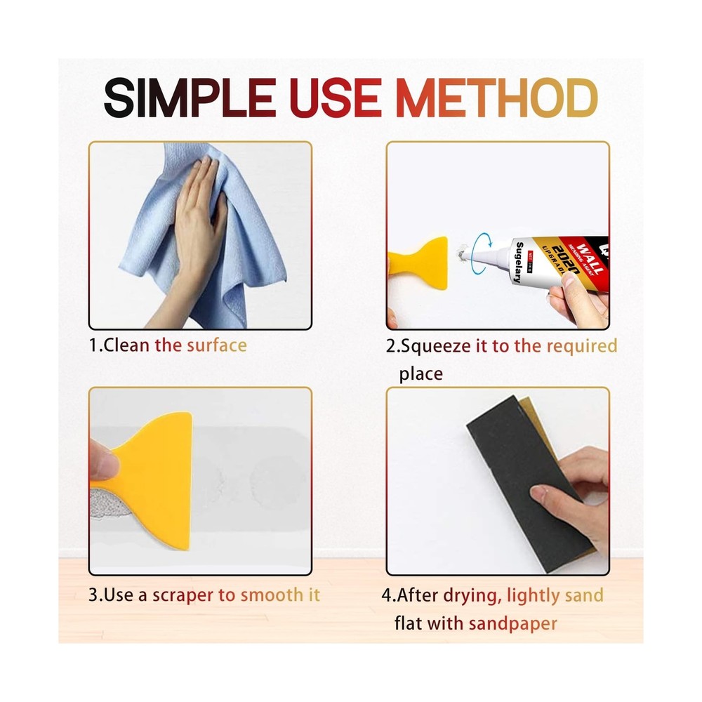 Drywall Patch Repair Kit with Scraper, Wall Spackle Repair Paste, Wall Mendin...