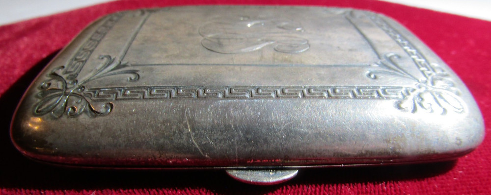 Rare Vintage Sterling Silver Cigarette Box/Case 62g Monogrammed ???