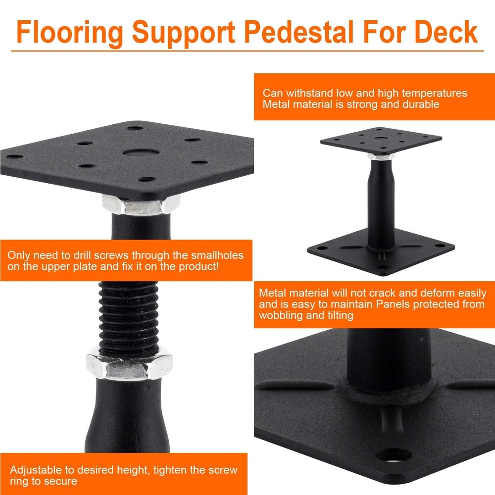 2 Pack Adjustable Support Jack for The Floor, Deck Foundation,RV Step Stabili...