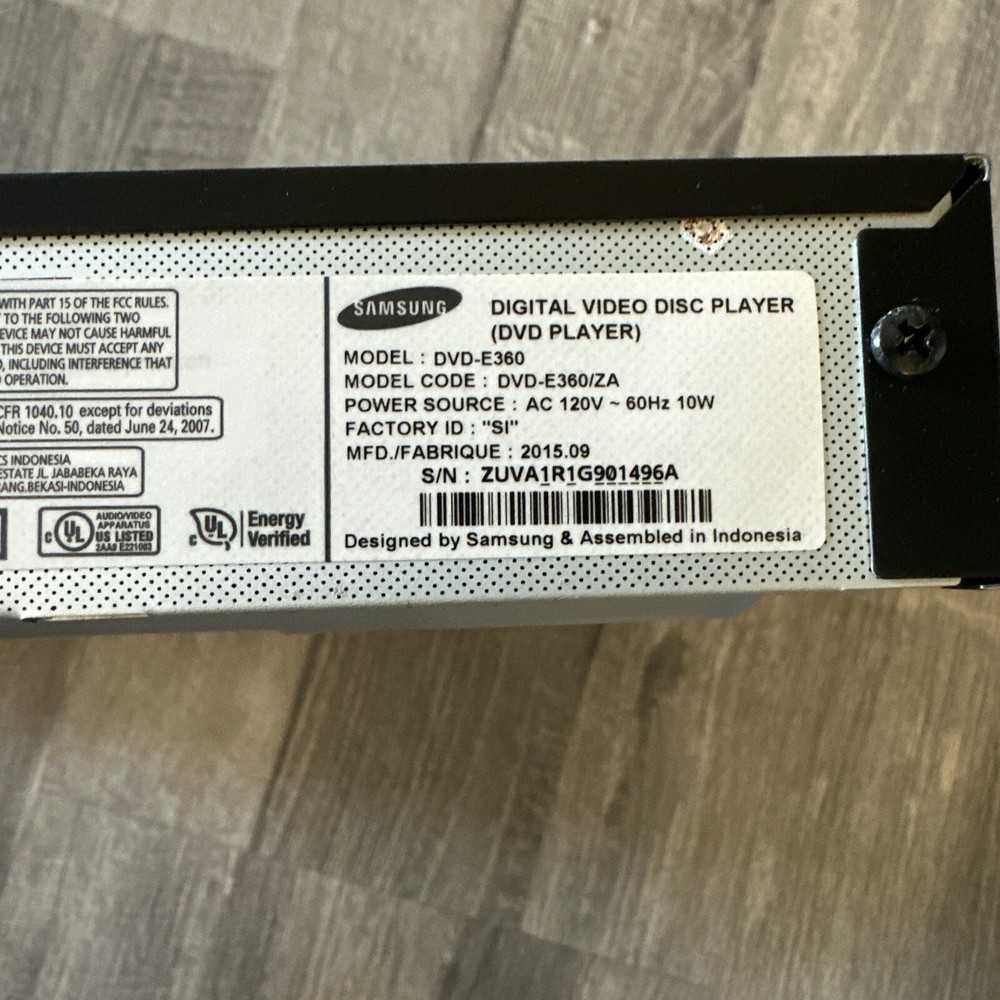Samsung DVD-E360 DVD Player No Remote