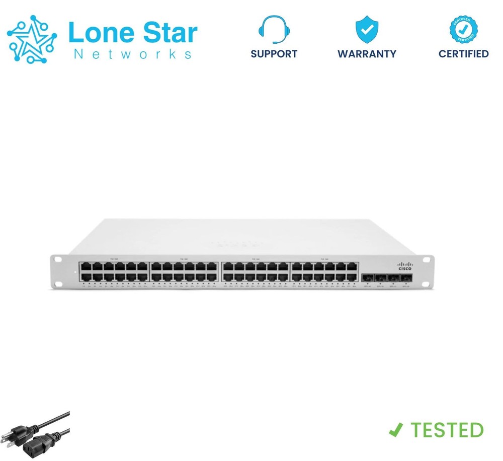 Cisco Meraki MS350-48FP-HW 48-Port Stackable Switch 10G SPF+ Uplinks *UNCLAIMED*