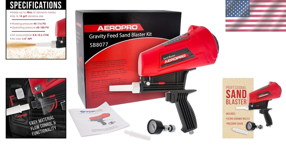 Air Compressor Sandblaster with Ceramic Nozzles