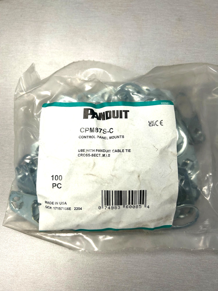 Panduit Control Panel Mounts CPM87S-C 100 PC MADE IN USA