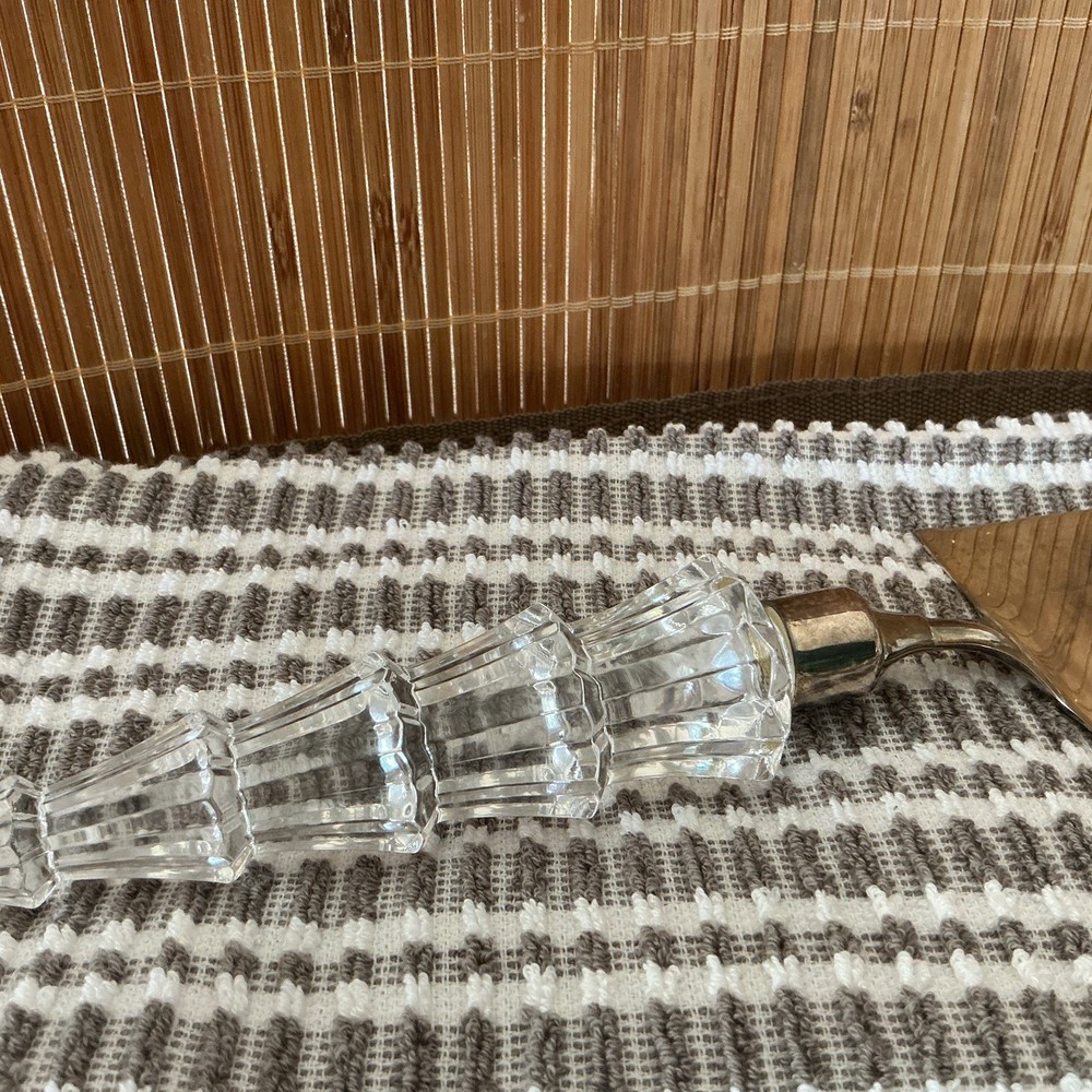 Mikasa cake server with crystal handle, wedding cake server, silver plated cake