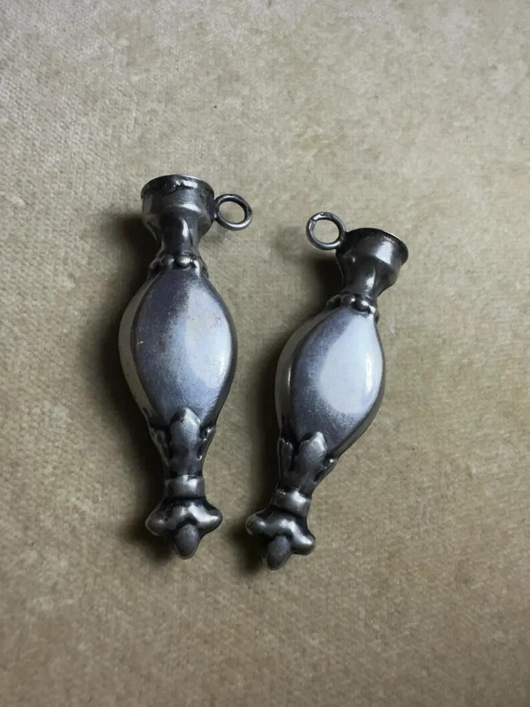 Antique Victorian Silver Dutch Needle Guards