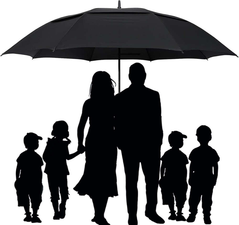 72 Inch Huge Large Oversize Golf Umbrella Automatic Open Double Canopy Windproof