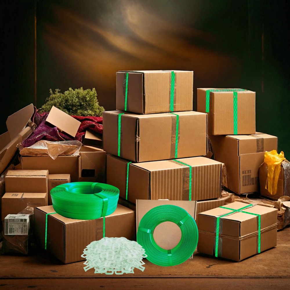 Banding Strapping Kit Plastic Strapping Packaging Strapping Tool Kit Box Pack...