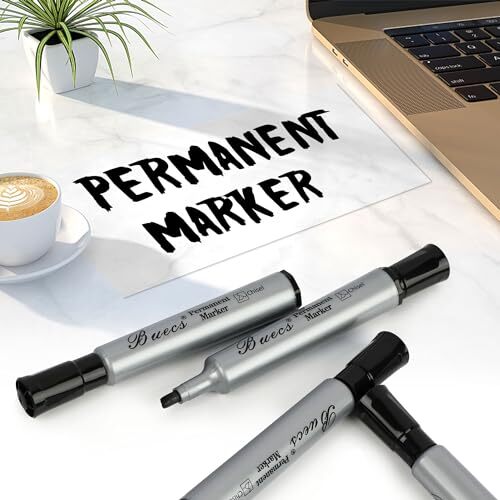 Permanent Markers, 80 Count Black Permanent Markers, Chisel tip, Waterproof