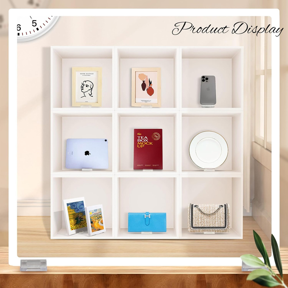 12 Pack Clear Acrylic Adjustable Display Easel Stand for Books Tablets