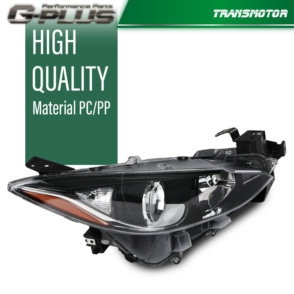 Pair Fit For 14-16 Mazda 3 Driver & Passenger Side Headlight Assembly
