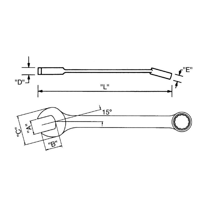 Wright Tools 11-27MM Combination Wrench 12 Point Metric Satin 27 mm