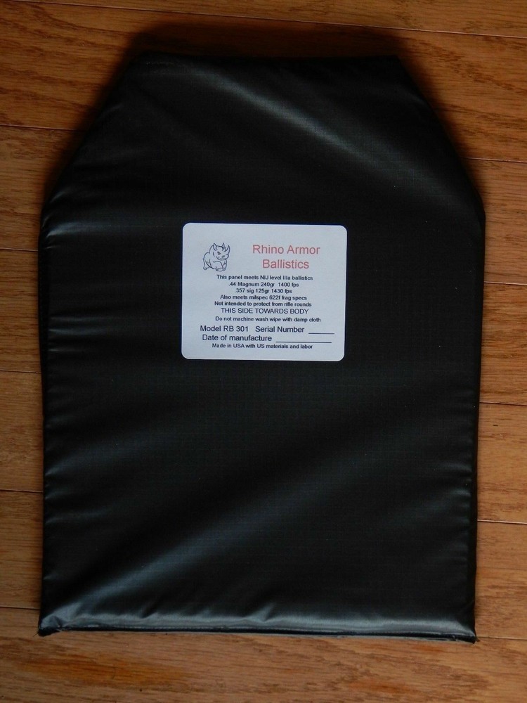 NEW BULLETPROOF INSERT 10"x12"  LEVEL IIIa OPERATOR CUT plus bomb blast