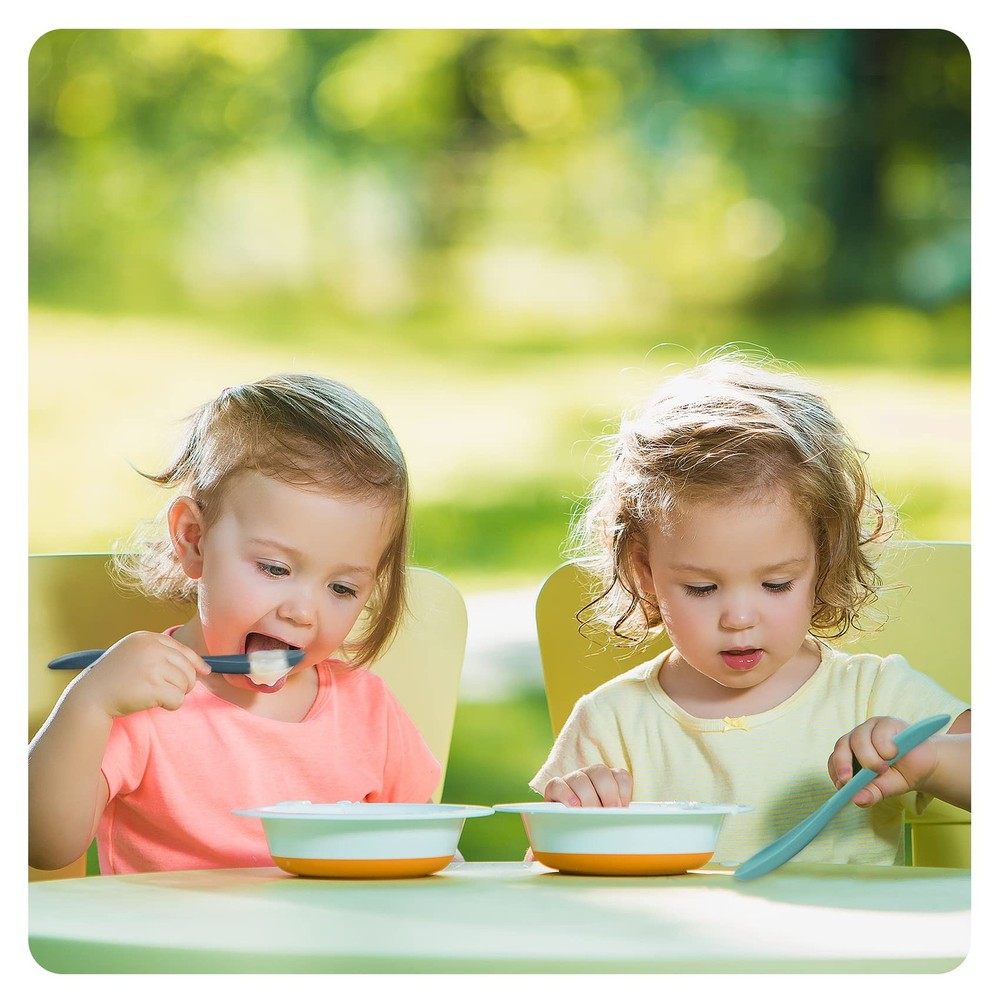 2 Sets Plastic Reusable Utensils Set with Case Travel Chopsticks Fork Spoon