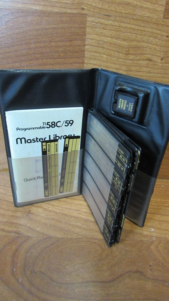 Vtg Texas Instruments TI-58C/59 programmable Calculator Master Library Module