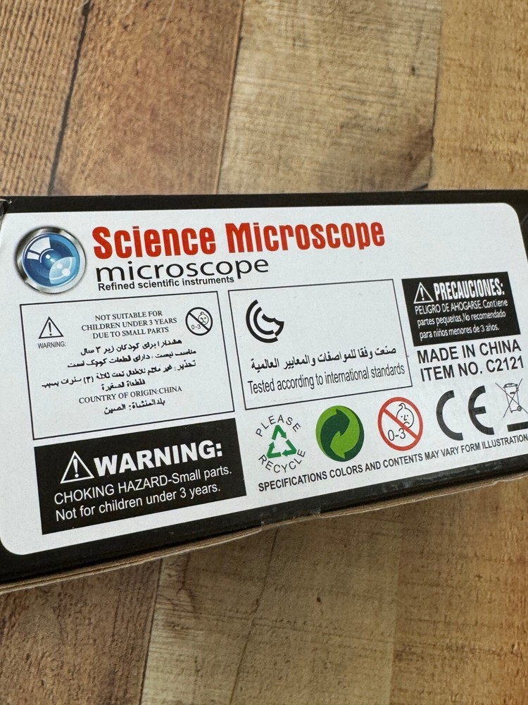Science Microscope Kit 100x 400x 1200x Educational Microscope w/ Slides & Tools