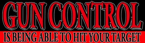 Gun Control - Being Able to Hit Sticker Right Wing Conservative BLACK/RED DC115