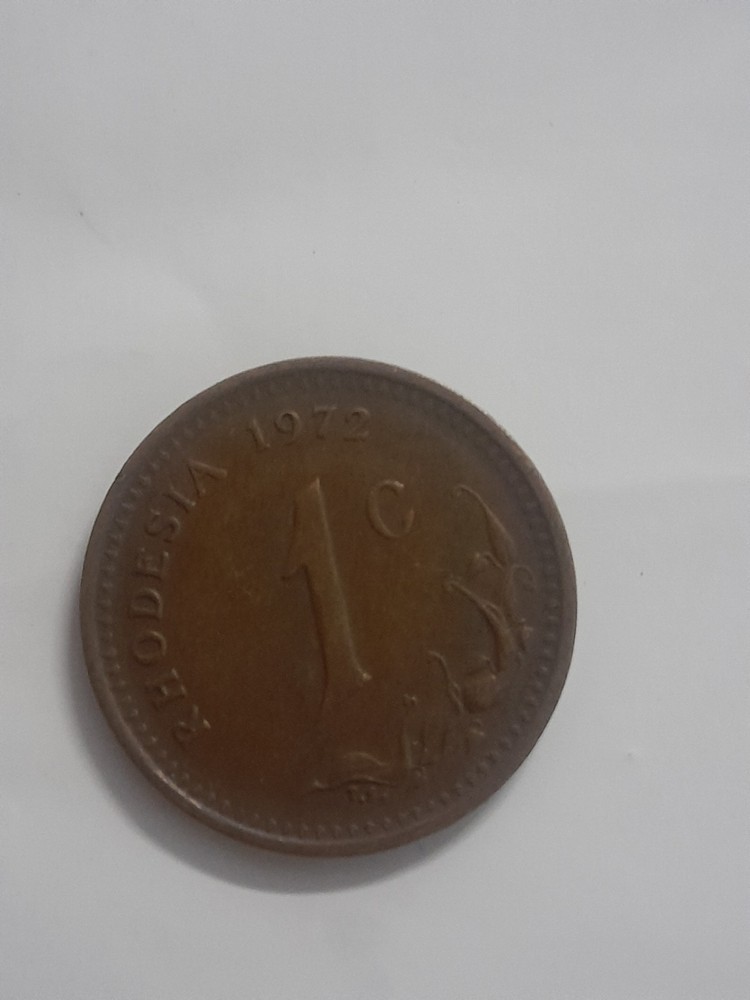 1972 Rhodesia 1 cent coin