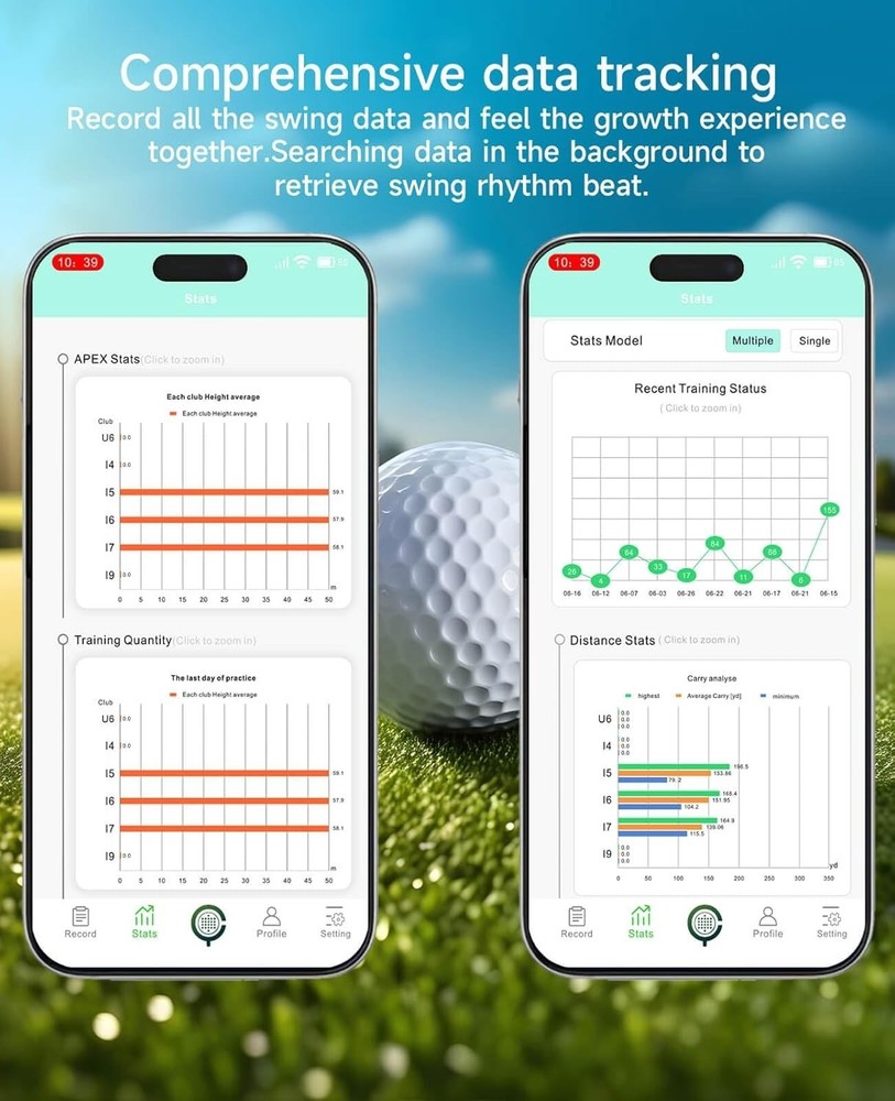 Portable Golf Launch Monitor for Golf Swing Analysis Tracker & Swing Analyzer